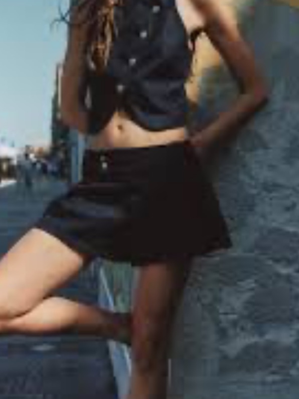 Black Women's A-Line Mini skort